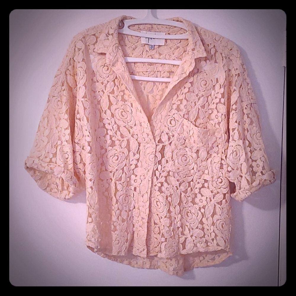 Hy & Dot floral see through blouse